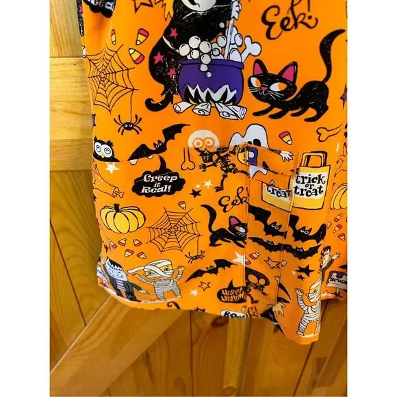 Dickies Halloween Scrub Top XL Orange (4224) - Picture 3 of 5